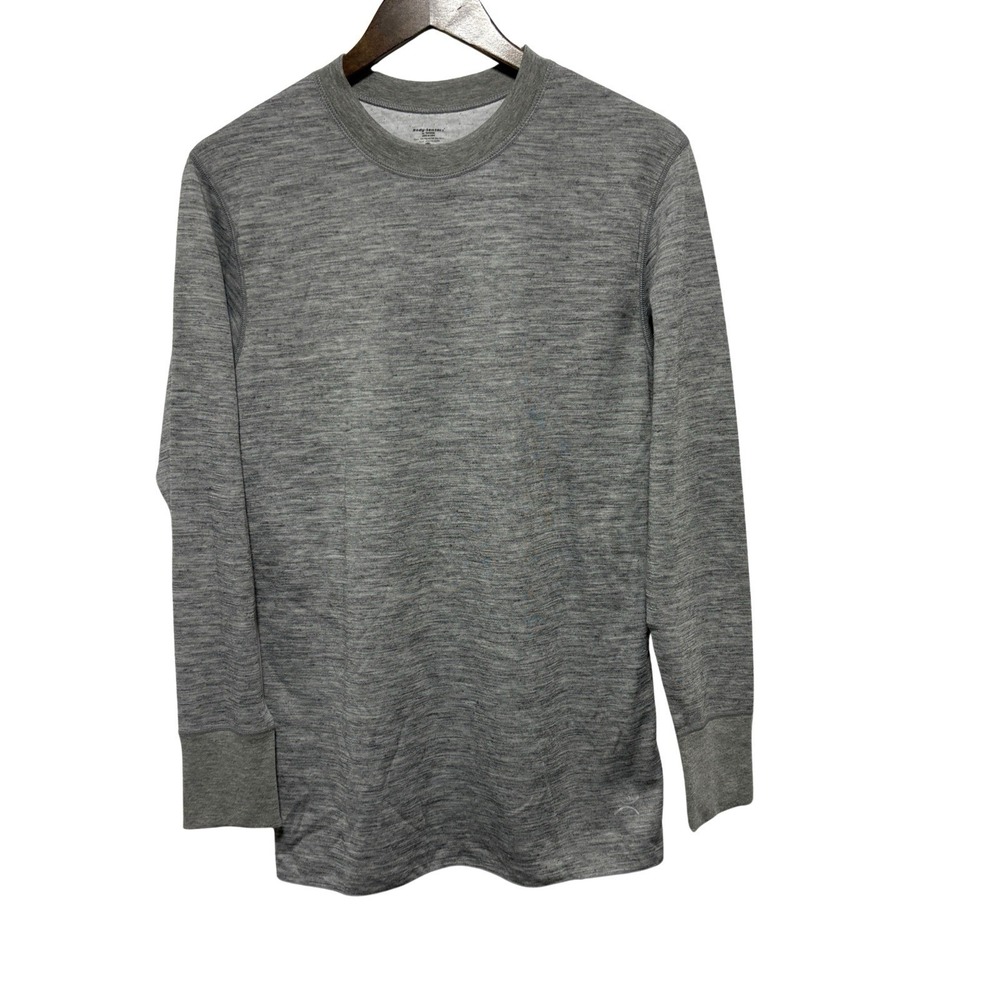 Terramar Body Sensors Shirt Mens M Gray Crew Base Layer Long Sleeve Wool Blend